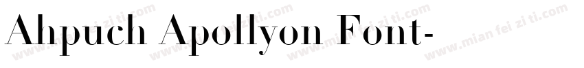 Ahpuch Apollyon Font字体转换